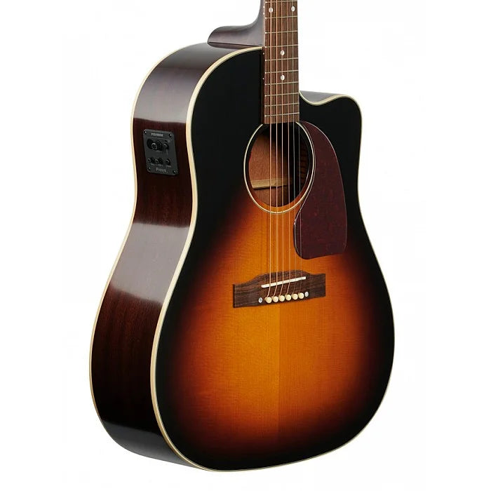 EPIPHONE J45EC All Solid Wood Fishman Presys II, Acoustic Electric Guitar, Aged Vintage Sunburst Gloss