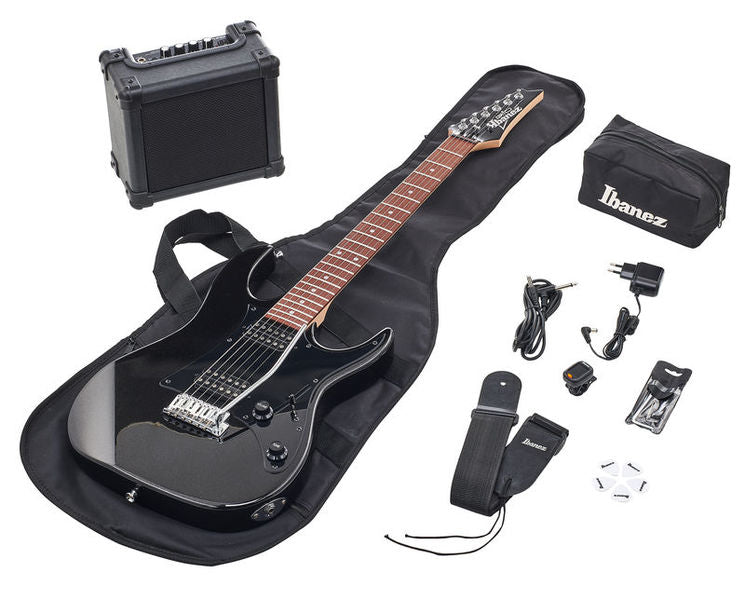Ibanez IJRX20BKN Jumpstart Set Electric Guitar, Black Night