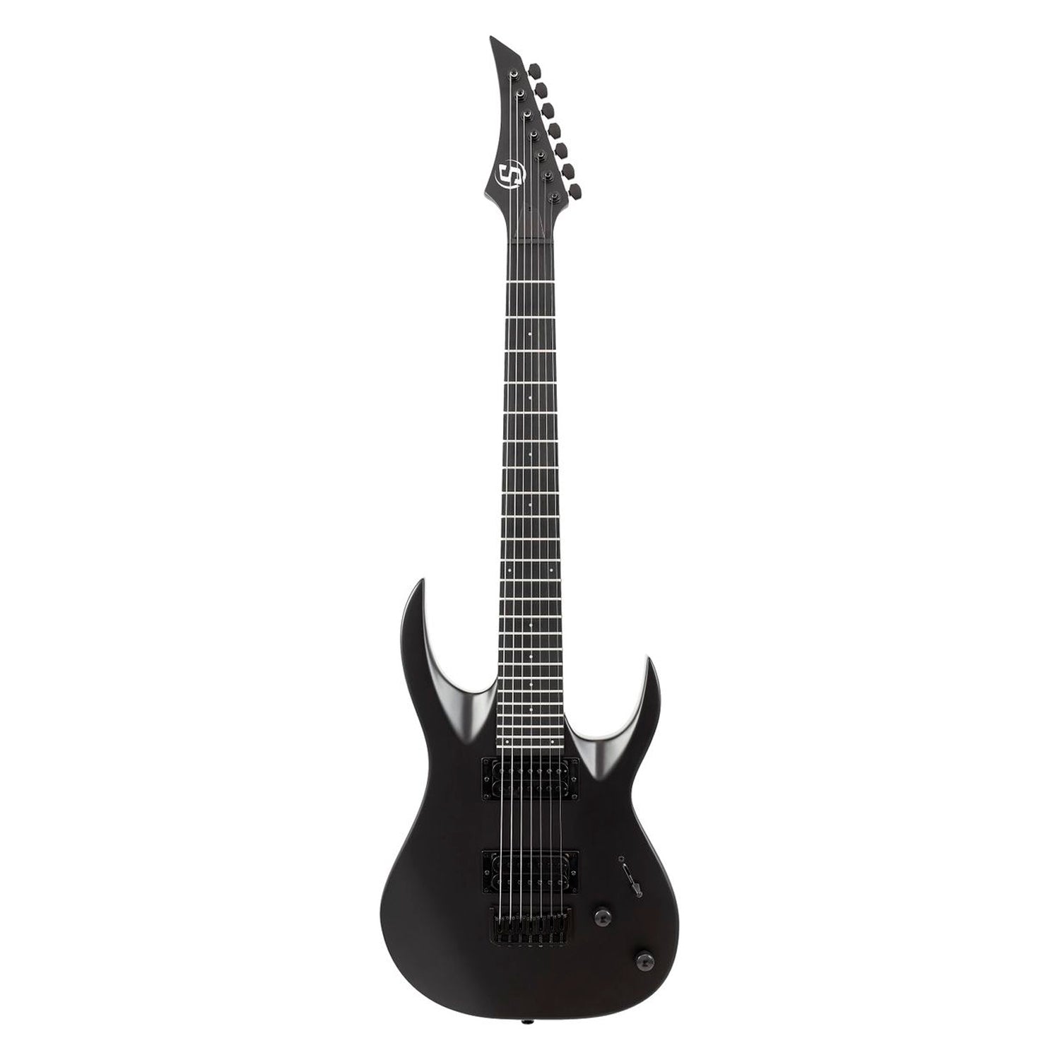 S by Solar AB4.7CE Carbon Black 7 String Baritone Electric Guitar