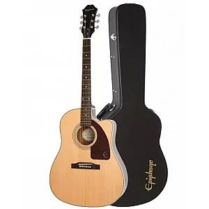 EPIPHONE AJ210CE Deluxe 6 String RH Acoustic Electric Guitar with Case