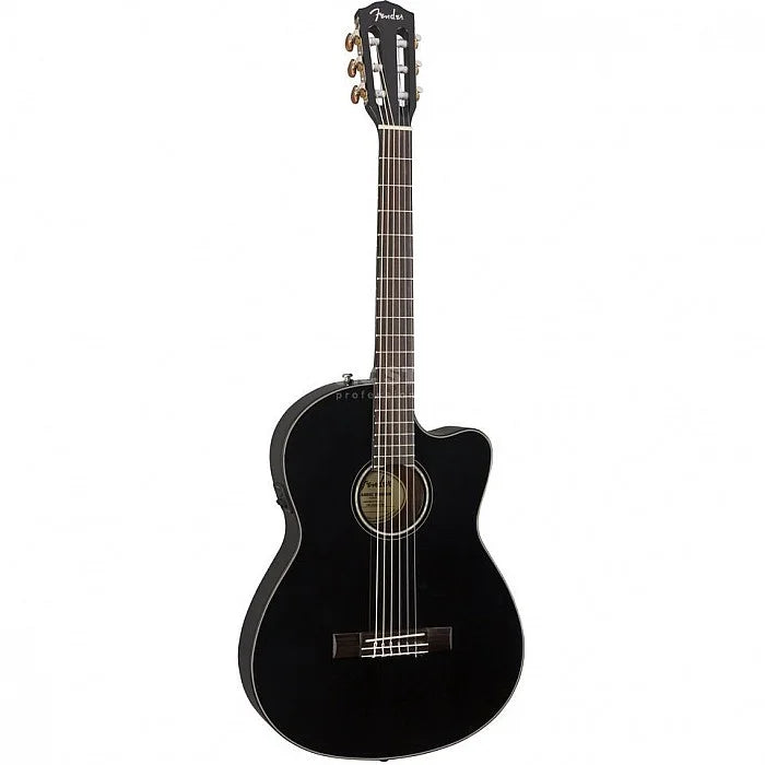 FENDER CN140 SCE Nylon Black Acoustic Electric Guitar