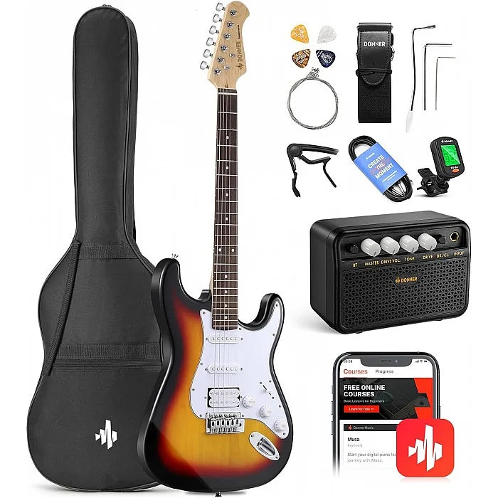 Donner DST 100S Solid Body Sunburst Electric Guitar