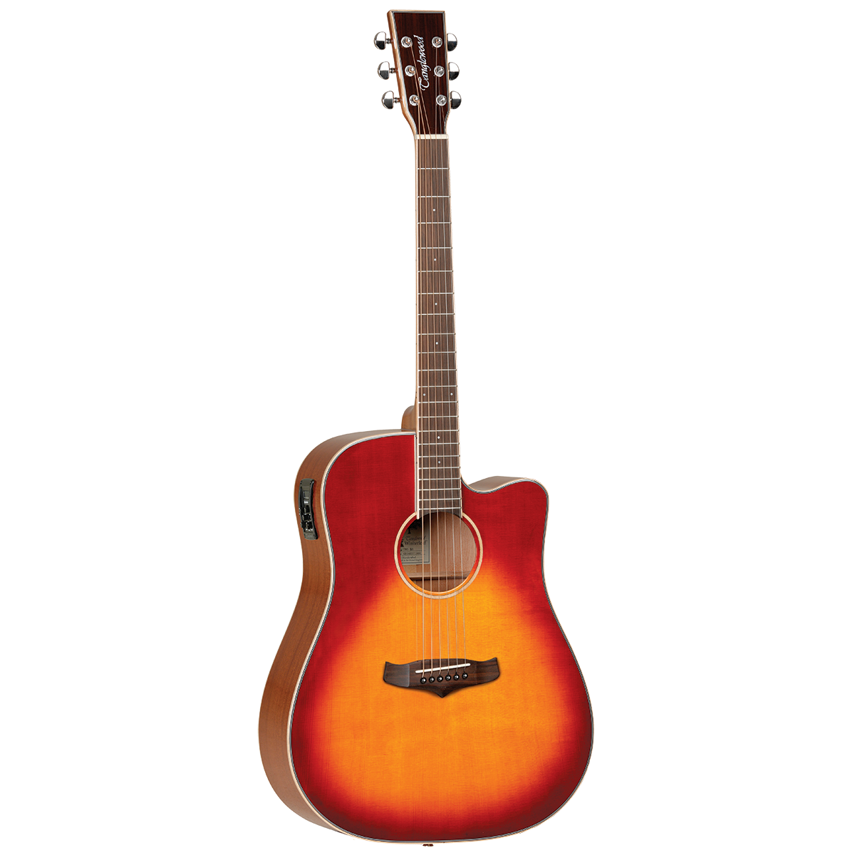Tanglewood TW5 E SB Cutaway Dreadnought Acoustic Electric Guitar with Bag