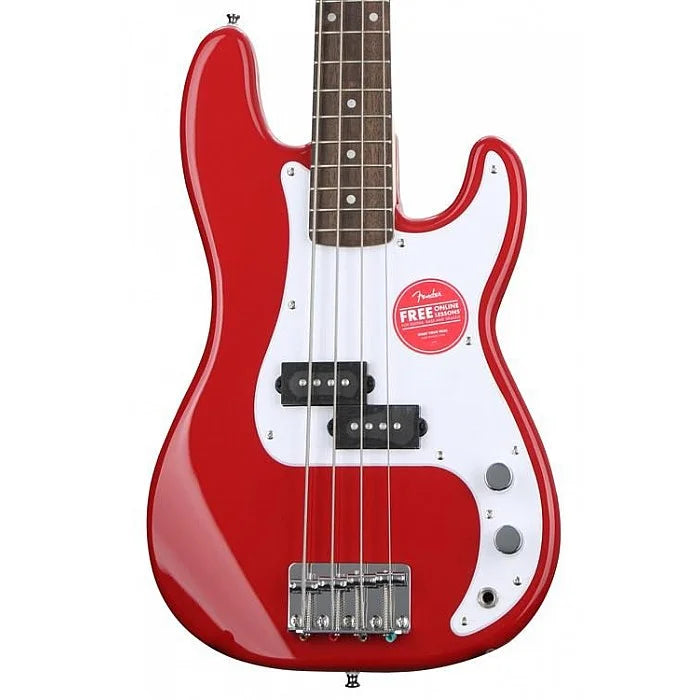 Squier Mini Precision Electric Bass Guitar Laurel FB, Dakota Red